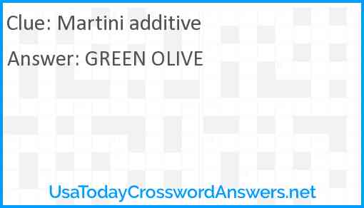 Martini additive Answer