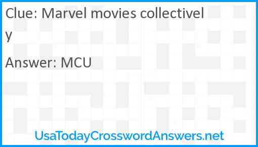 Marvel movies collectively Answer