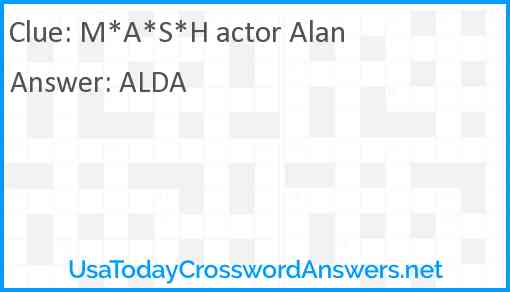 M*A*S*H actor Alan Answer
