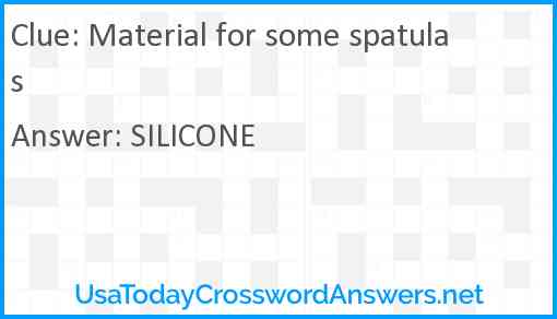 Material for some spatulas Answer