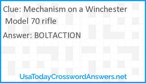 Mechanism on a Winchester Model 70 rifle Answer