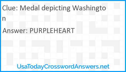 Medal depicting Washington Answer