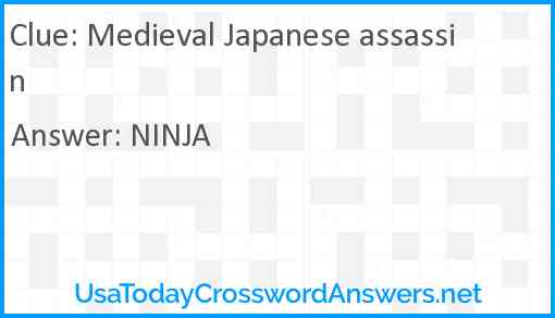 Medieval Japanese assassin Answer