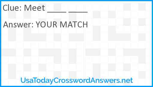 Meet ____ ____ Answer
