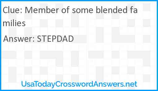 Member of some blended families Answer