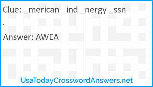_merican _ind _nergy _ssn. Answer