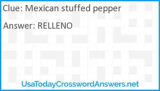 Mexican stuffed pepper Answer