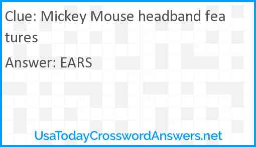 Mickey Mouse headband features Answer