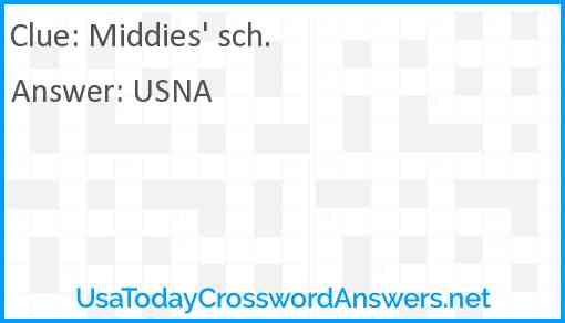 Middies' sch. Answer