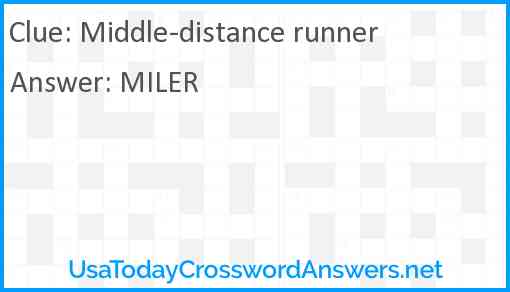 Middle-distance runner Answer