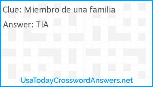 Miembro de una familia Answer