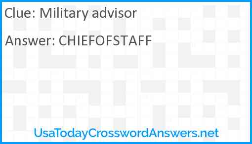 Military advisor Answer