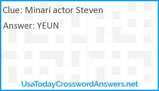 Minari actor Steven Answer