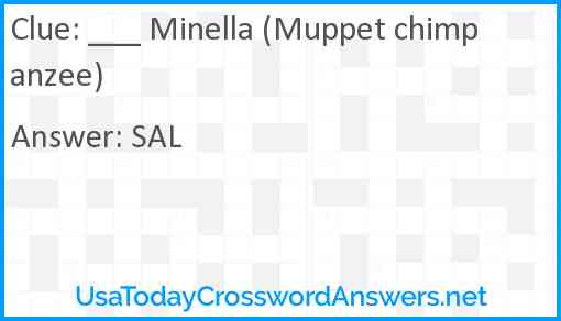 ___ Minella (Muppet chimpanzee) Answer