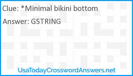 *Minimal bikini bottom Answer