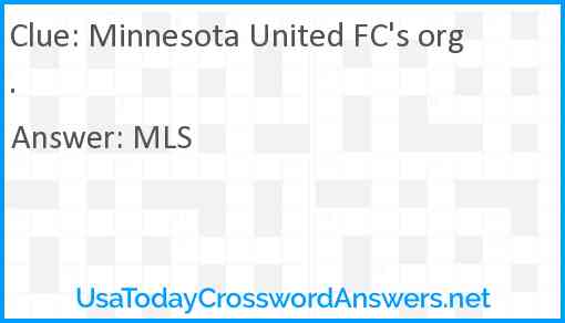 Minnesota United FC's org. Answer