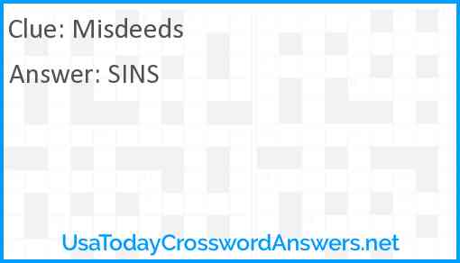 Misdeeds Answer