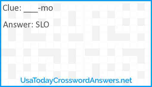 ___-mo Answer