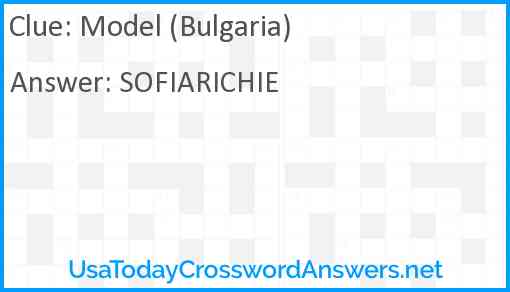 Model (Bulgaria) Answer