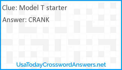 Model T starter Answer
