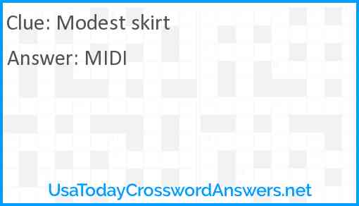 Modest skirt Answer