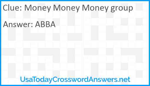 Money Money Money group Answer
