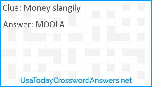 Money slangily Answer