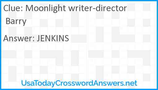 Moonlight writer-director Barry Answer