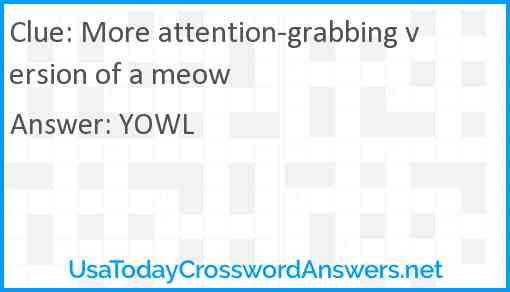 More attention-grabbing version of a meow Answer