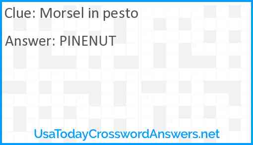 Morsel in pesto Answer