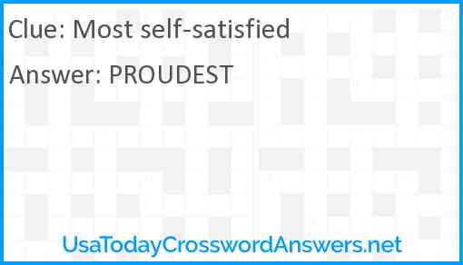 Most self-satisfied Answer