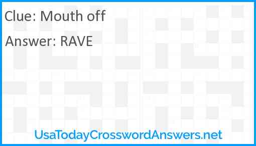 Mouth off Answer