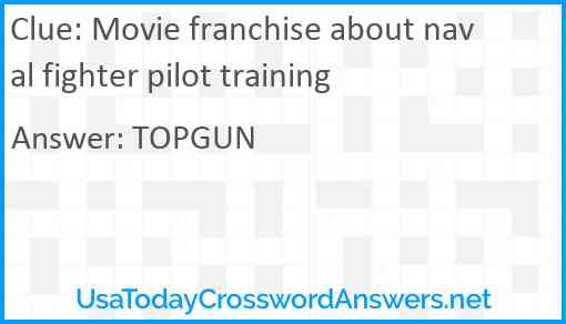 Movie franchise about naval fighter pilot training Answer