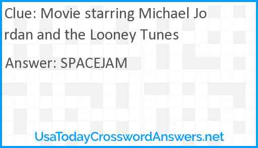 Movie starring Michael Jordan and the Looney Tunes Answer