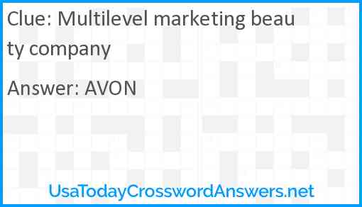 Multilevel marketing beauty company Answer