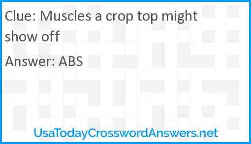 Muscles a crop top might show off Answer