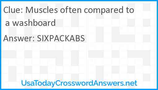 Muscles often compared to a washboard Answer