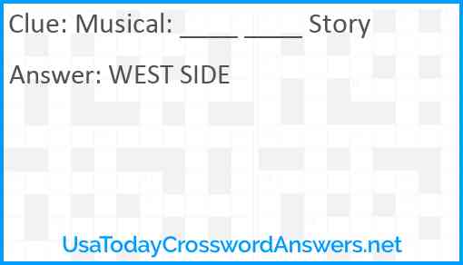 Musical: ____ ____ Story Answer