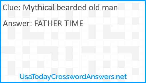 Mythical bearded old man Answer