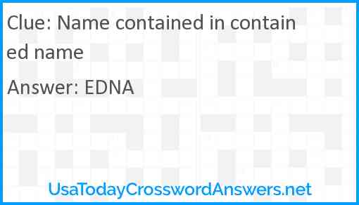 Name contained in contained name Answer