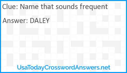 Name that sounds frequent Answer