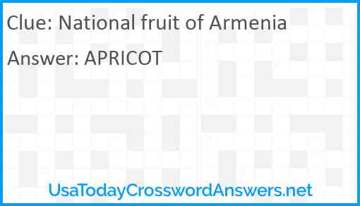 National fruit of Armenia Answer