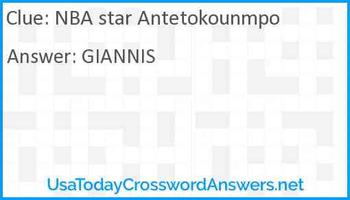 NBA star Antetokounmpo Answer