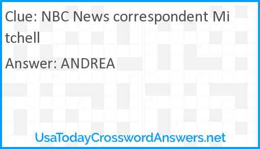 NBC News correspondent Mitchell Answer