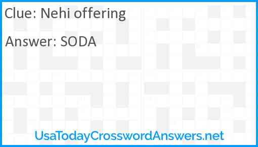 Nehi offering Answer