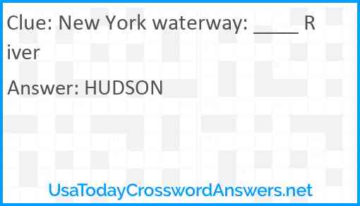 New York waterway: ____ River Answer