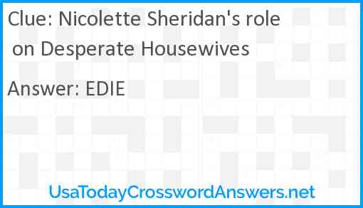 Nicolette Sheridan's role on Desperate Housewives Answer
