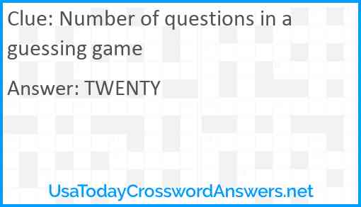 Number of questions in a guessing game Answer