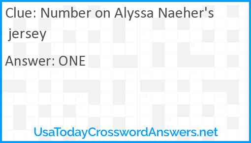 Number on Alyssa Naeher's jersey Answer