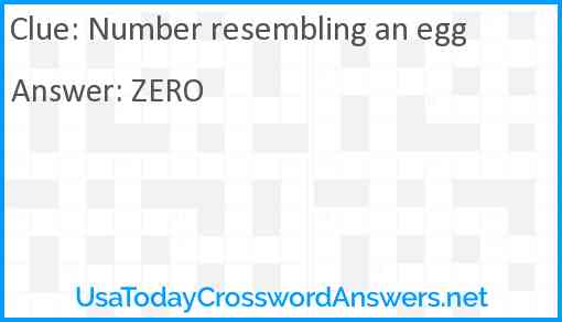 Number resembling an egg Answer